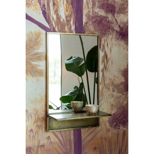 Nástěnné zrcadlo s poličkou  37x61 cm Feyza – White Label-image-3