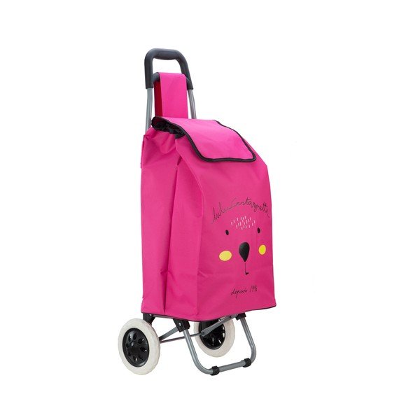 Růžová nákupní taška na kolečkách Lulucastagnette Cosette, 37 l-image-4