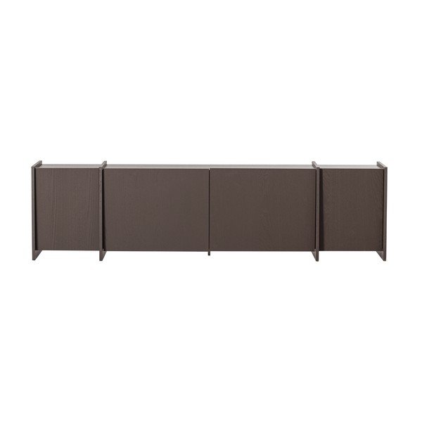 Tmavě hnědý TV stolek v dekoru jasanu 200x53x44 cm Brock – WOOOD
