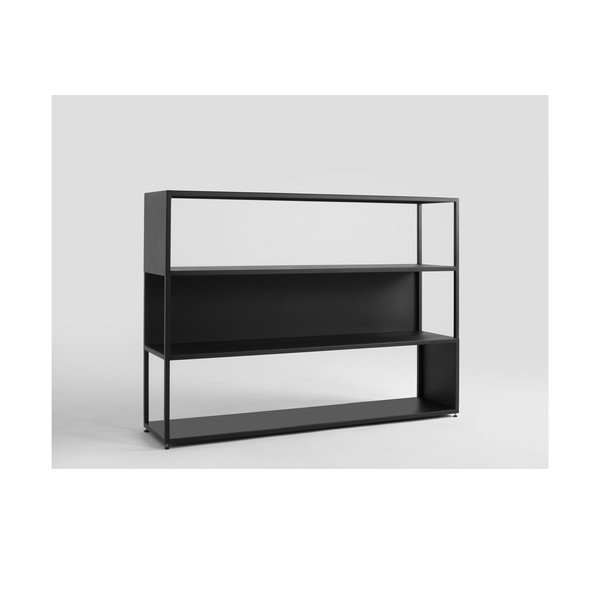 Černá kovová knihovna 150x110 cm Hyller - CustomForm-image-4