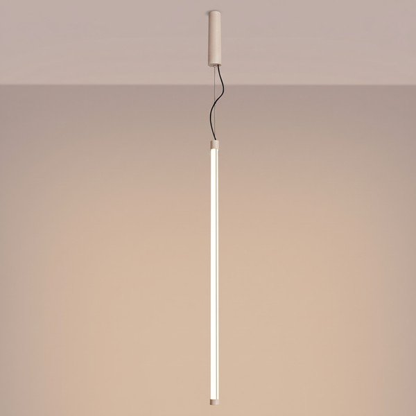 Béžové kovové LED závěsné svítidlo ø 6 cm TRANG – Thoro-image-1