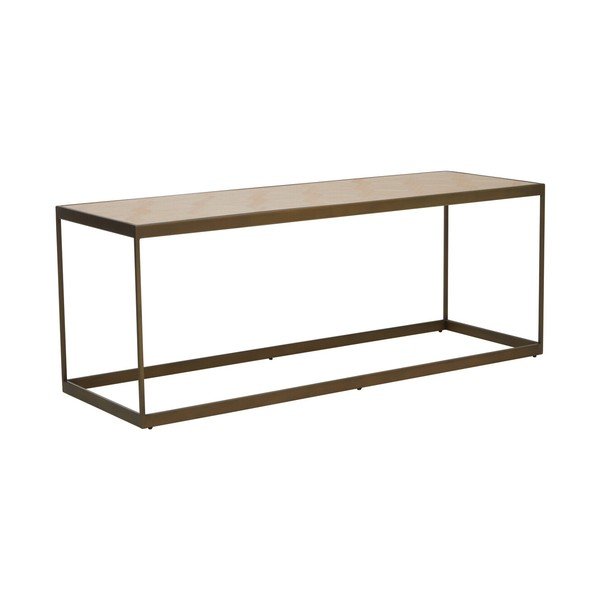 Hnědý/v přírodní barvě konferenční stolek s deskou v dubovém dekoru 40x120 cm Grenoble – Premier Housewares
