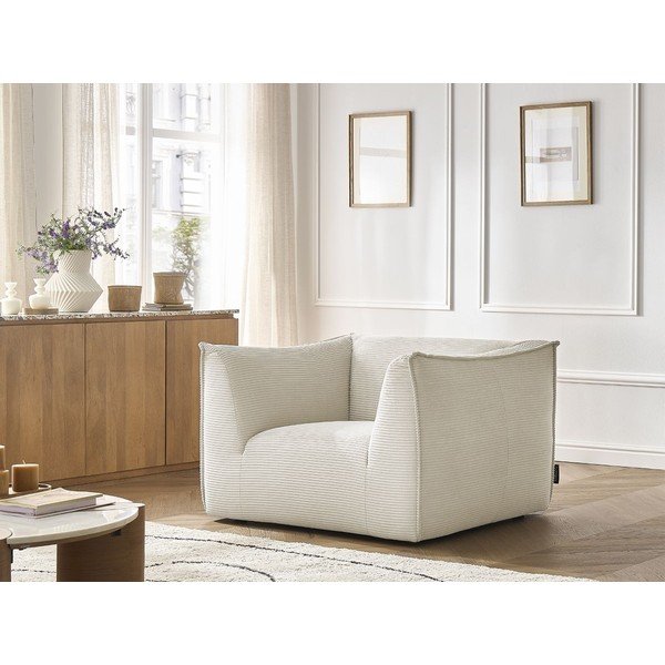 Béžové manšestrové křeslo Giorgia – Bobochic Paris-image-1