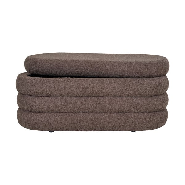 Hnědá lavice z textilie bouclé Dartford – House Nordic-image-2