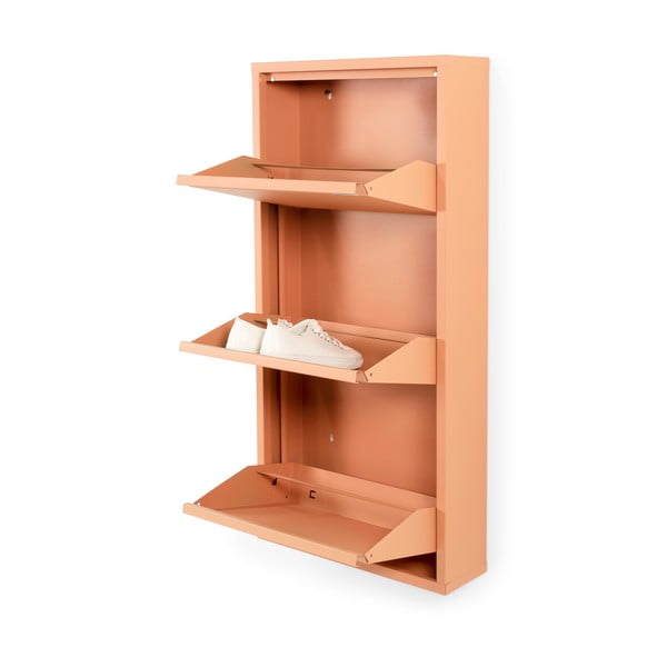 Kovový výklopný botník v lososové barvě 50x103x15 cm Billy – Spinder Design-image-2