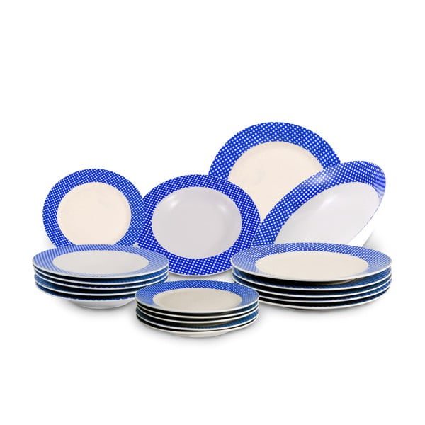 19dílná sada talířů Vajilla Azul