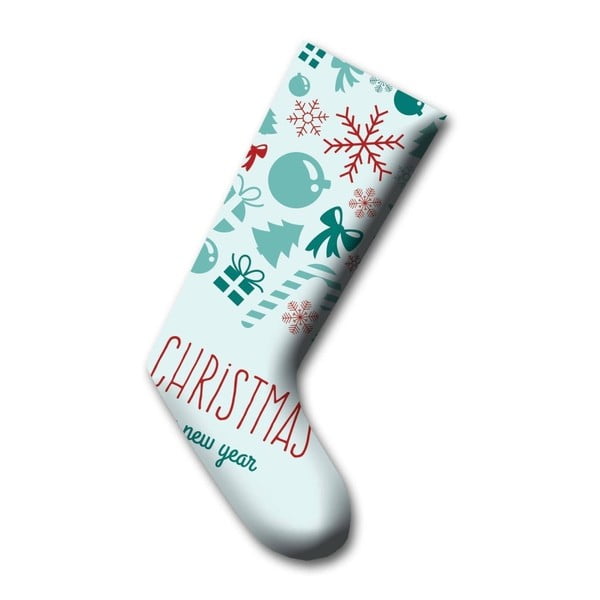 Bílá vánoční ponožka Christmas