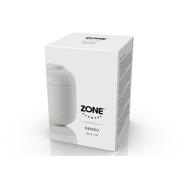 Bílý kameninový koupelnový organizér na vatové tampony Sensu – Zone-image-1