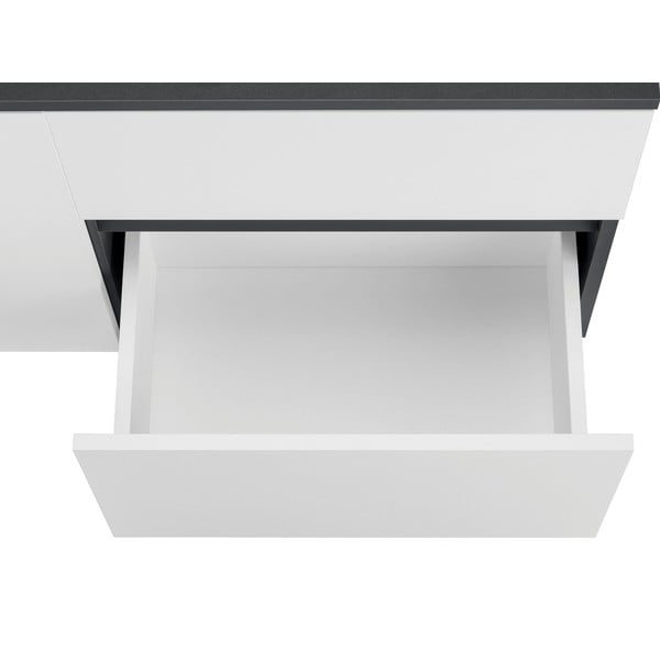 Bílo-antracitová závěsná skříňka pod umyvadlo 80x53 cm Wisla – Støraa-image-3