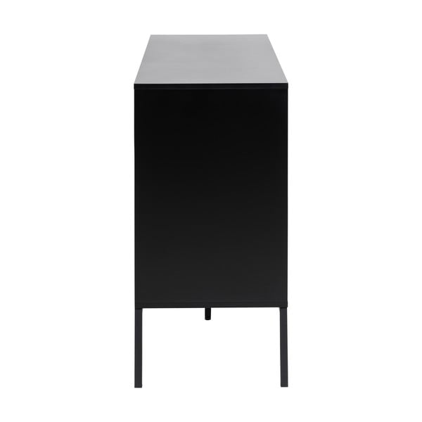 Černá nízká komoda v dekoru dubu 120x82 cm Seaford - Actona-image-4