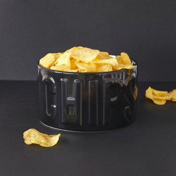 Černá keramická servírovací miska 1 l Chips – Balvi-image-1
