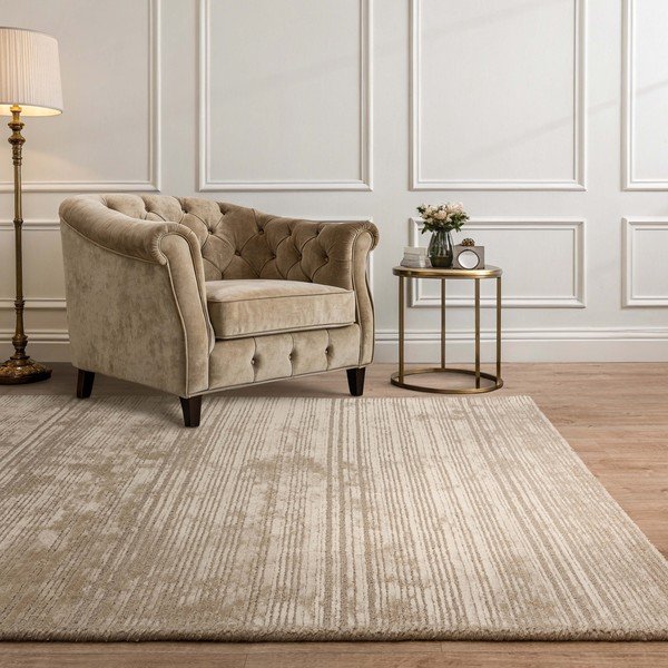 Béžový ručně tkaný koberec s příměsí vlny 120x170 cm Henley Sand – Asiatic Carpets-image-1