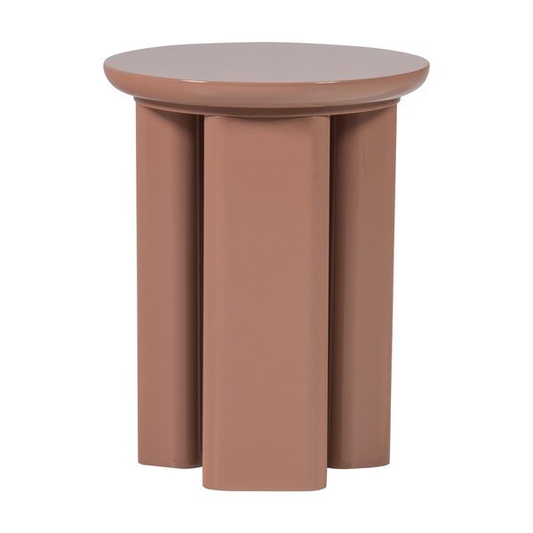 Lesklý kulatý odkládací stolek ø 40 cm Orivo – WOOOD