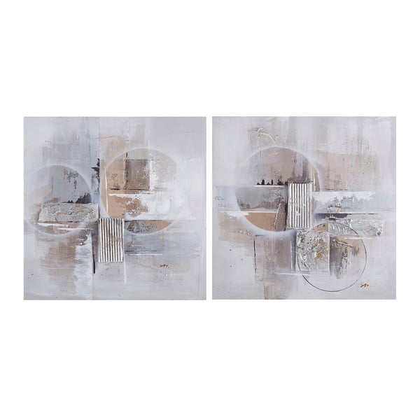 Sada 2 obrazů Ixia Abstract, 60 x 60 cm