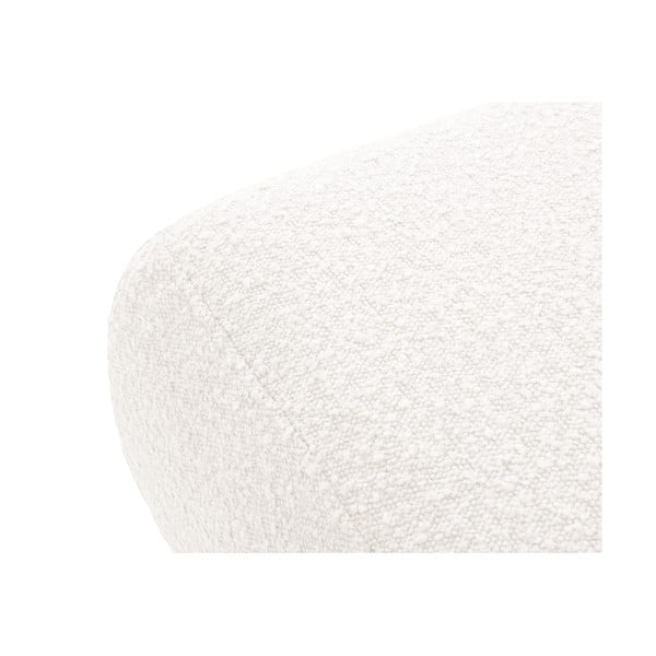 Bílý taburet z textilie bouclé Molino – Micadoni Home-image-2