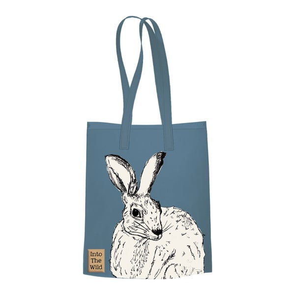 Modrá bavlněná plátěná taška Creative Tops Wild Hare