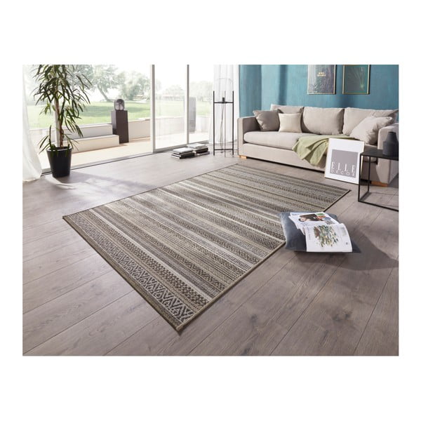 Hnědý koberec vhodný i na ven Elle Decoration Bloom Torcy, 80 x 150 cm-image-1