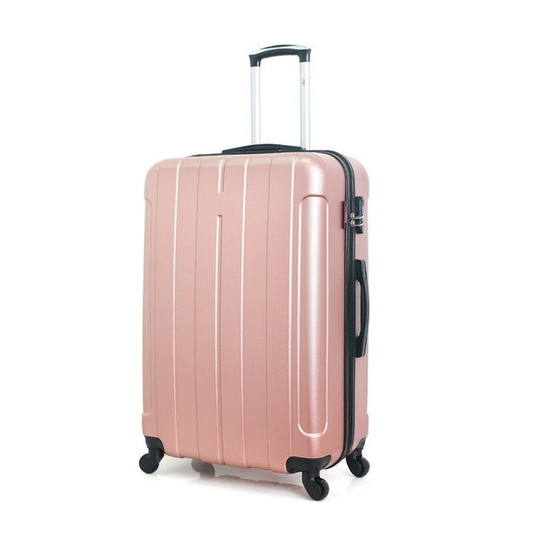 Cestovní kufr v barvě růžového zlata na kolečkách Hero Fogo, 93 l-image-4