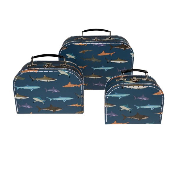 Dětské kufříky v sadě 3 ks Sharks – Rex London-image-3
