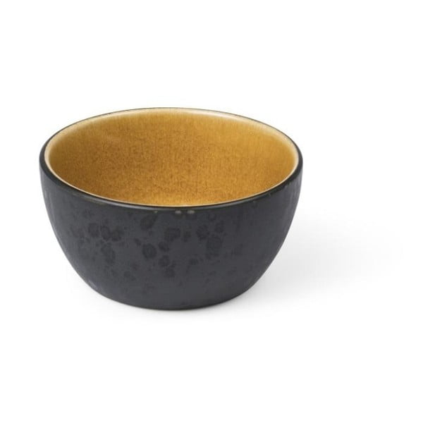 Černá/jantarová miska z kameniny 200 ml Black/Amber – Bitz-image-1
