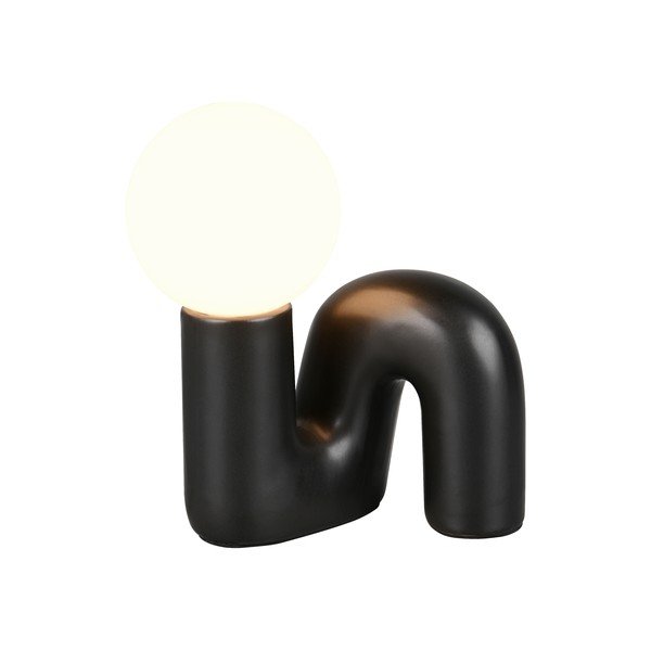 Černá keramická stolní lampa (výška 21,5 cm) Quinn – Reality-image-2