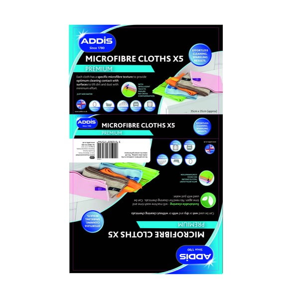 Hadříky v sadě 5 ks z mikrovlákna – Addis-image-2