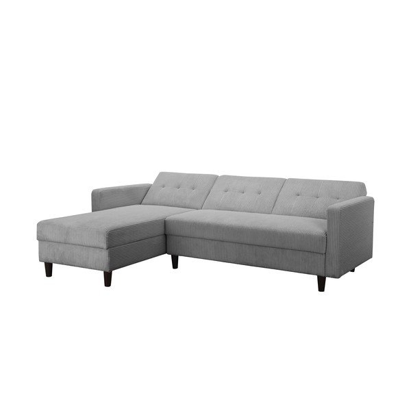 Světle šedá manšestrová rozkládací rohová pohovka Hartford – Støraa-image-4