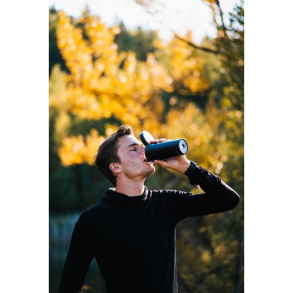 Černý cestovní termohrnek Vialli Design Fuori, 400 ml-image-2