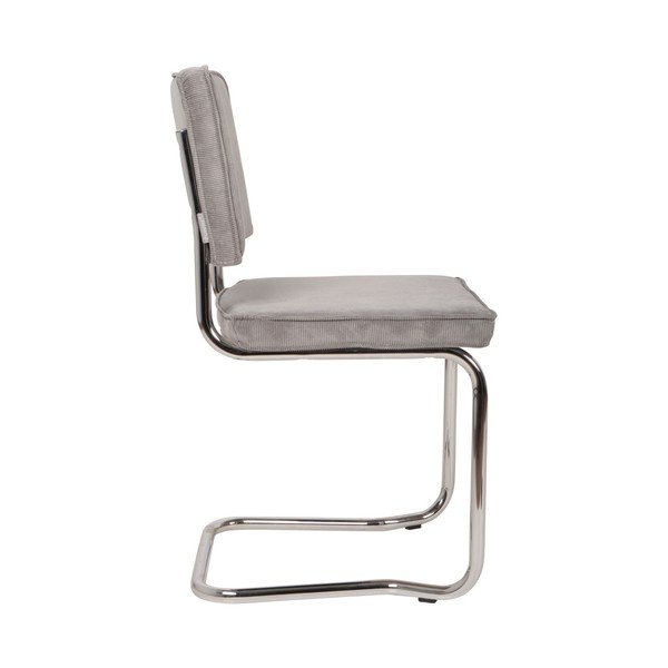 Šedé čalouněné houpací jídelní židle v sadě 2 ks Ridge Kink Rib – Zuiver-image-3