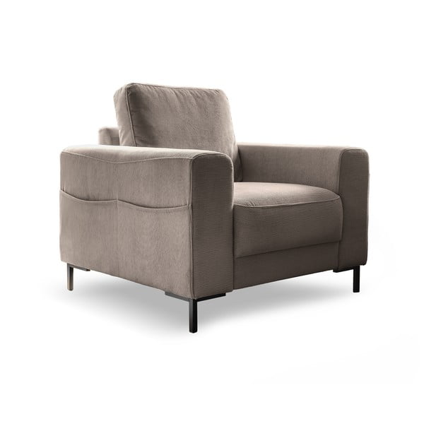 Hnědé manšestrové křeslo Lofty Lilly – Miuform