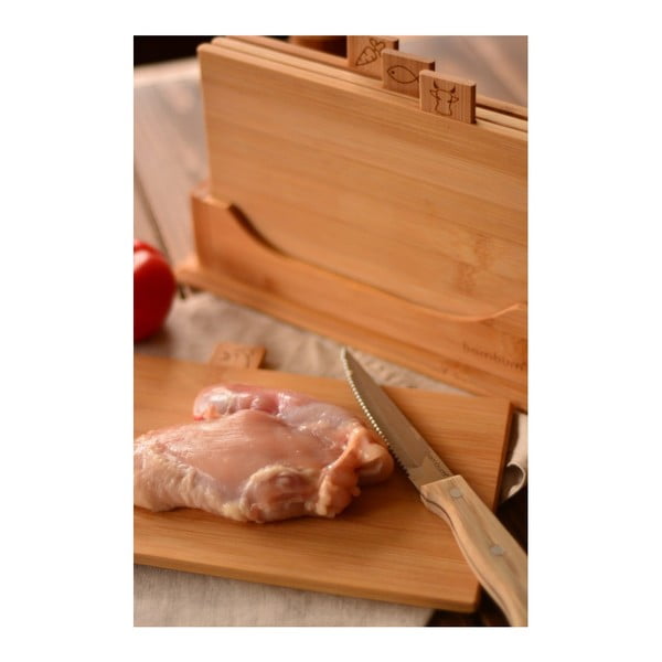 Sada 4 bambusových prkének se stojanem Bambum Tapenade-image-1