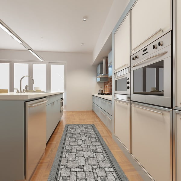 Šedý běhoun Floorita Wall, 55 x 240 cm-image-2