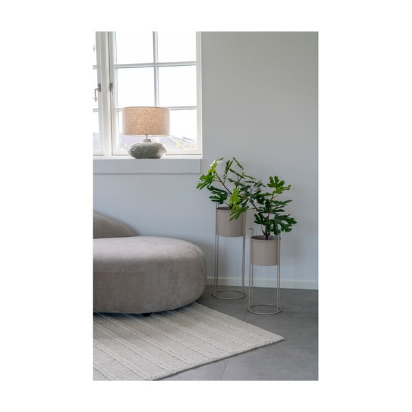 Khaki keramická stolní lampa s textilním stínidlem (výška 44 cm) Oldham – House Nordic-image-1