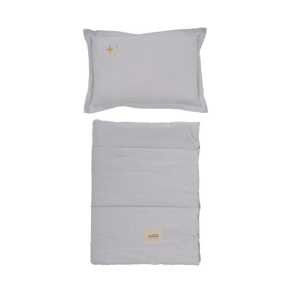 Šedá souprava do postýlky Stars – Malomi Kids