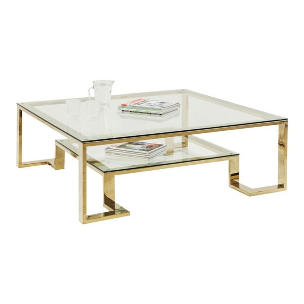 Skleněný konferenční stolek Kare Design Gold Rush