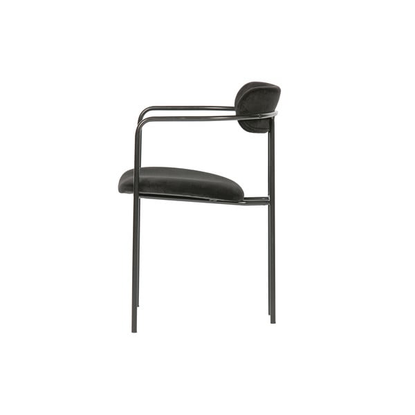 Černá sametová jídelní židle Ivy – WOOOD-image-3