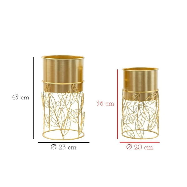 Kovové obaly na květináče v sadě 2 ks ø 23 cm Livi – Mauro Ferretti-image-3