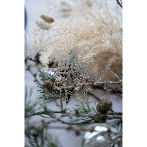 Závěsná vánoční dekorace ve stříbrné barvě Kähler Design Christmas Angel-image-1