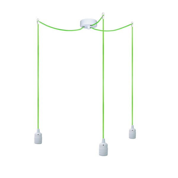 Tři závěsné kabely Uno, zelený/bílý