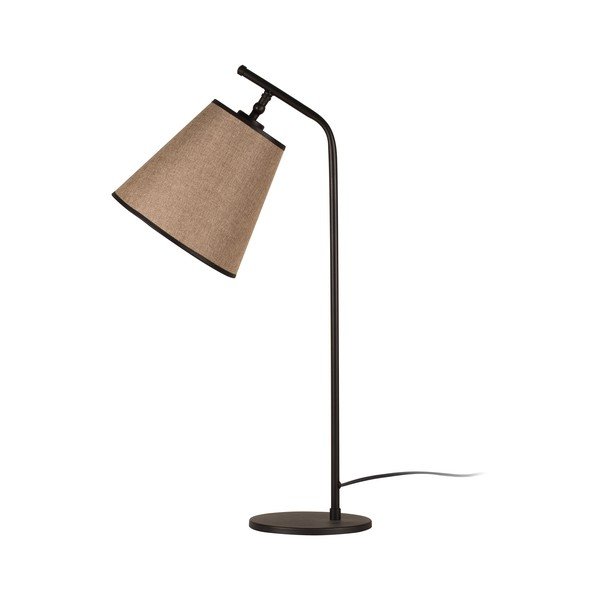 Černá stolní lampa s béžovým stínidlem Don-image-1