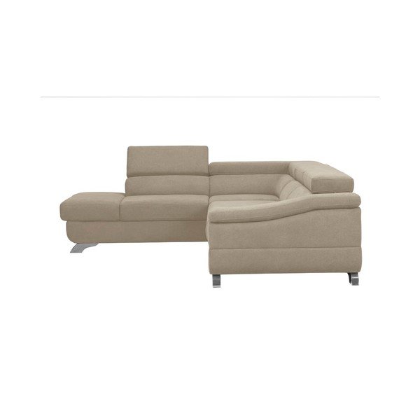 Hnědošedá rozkládací rohová pohovka se sametovým potahem Windsor & Co Sofas Gamma, levý roh-image-3