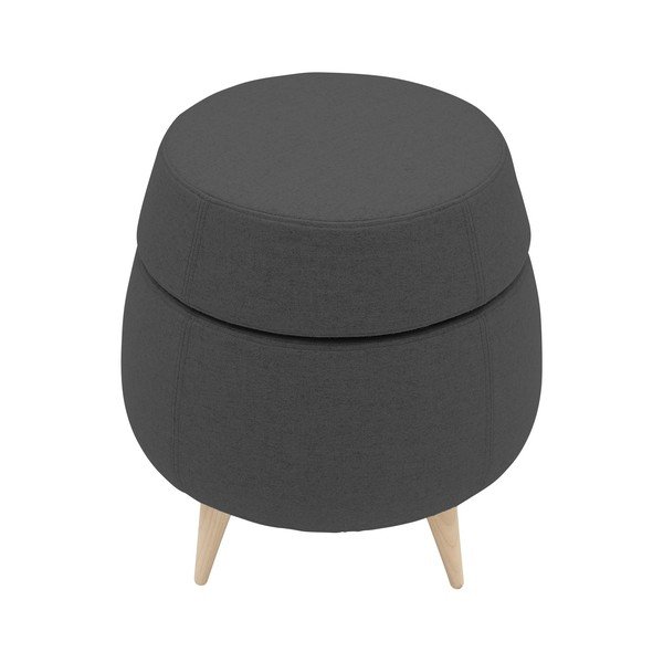 Antracitový puf s úložním prostorem Softline Pod-image-2