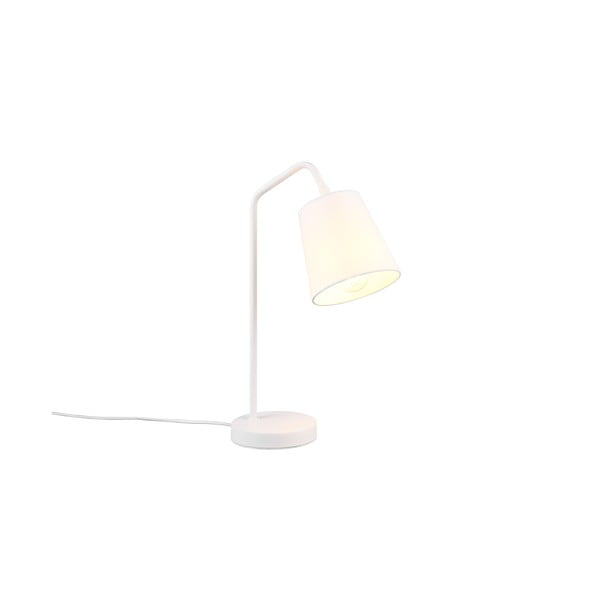Bílá stolní lampa s textilním stínidlem (výška 45 cm) Buddy – Trio-image-3