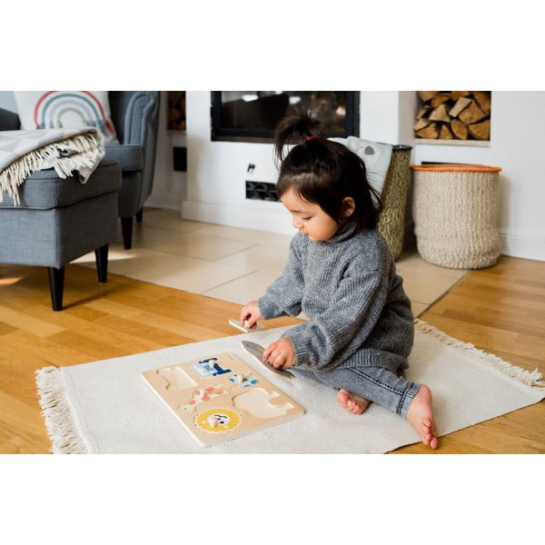 Dřevěné vkládací puzzle (počet dílků 6) Safari – Kindsgut-image-2