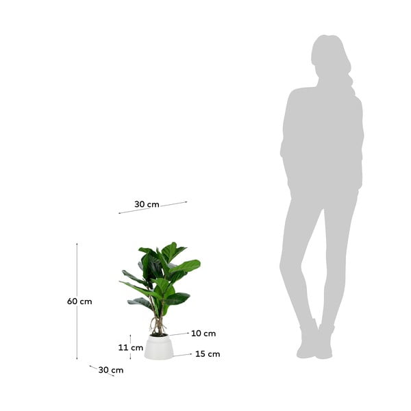 Umělý fíkus (výška 60 cm) Lyrata – Kave Home-image-2