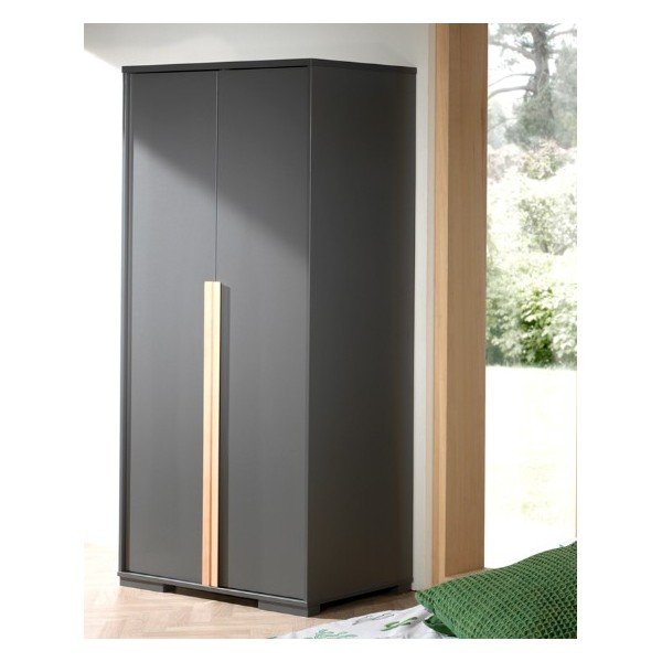 Tmavě šedá dětská šatní skříň 98x195 cm London – Vipack-image-1