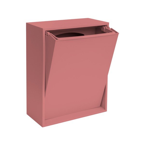 Starorůžový odpadkový koš na tříděný odpad/nástěnný z recyklovaného plastu Recycling Box – ReCollector