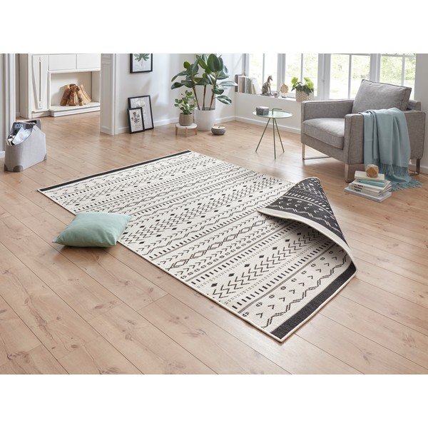 Černo-krémový venkovní koberec NORTHRUGS Kuba, 80 x 150 cm-image-4