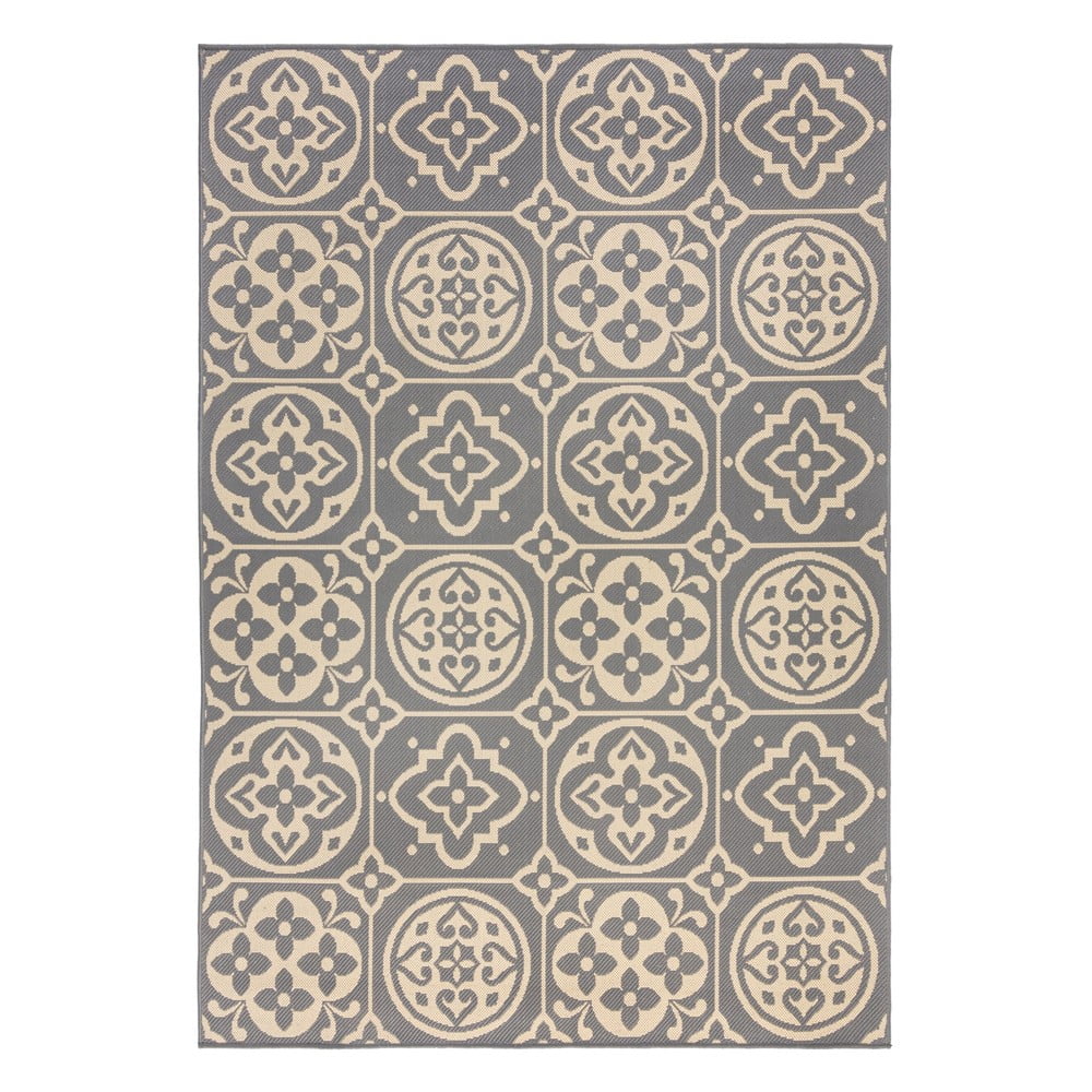 Šedý venkovní koberec Flair Rugs Tile, 120 x 170 cm