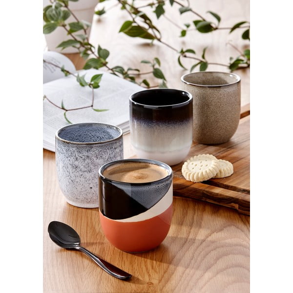 Černo-bílý kameninový hrnek Ladelle Cafe, 300 ml-image-2